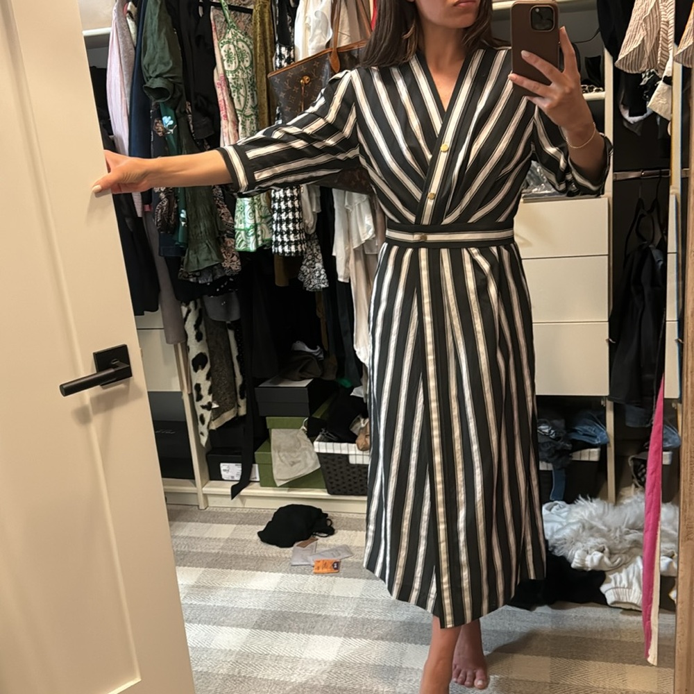 Sandro striped midi dress new with tags